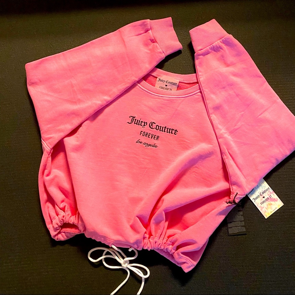 Classic 2000s y2k Juicy Couture x Forever 21 cropped sweatshirt 💕